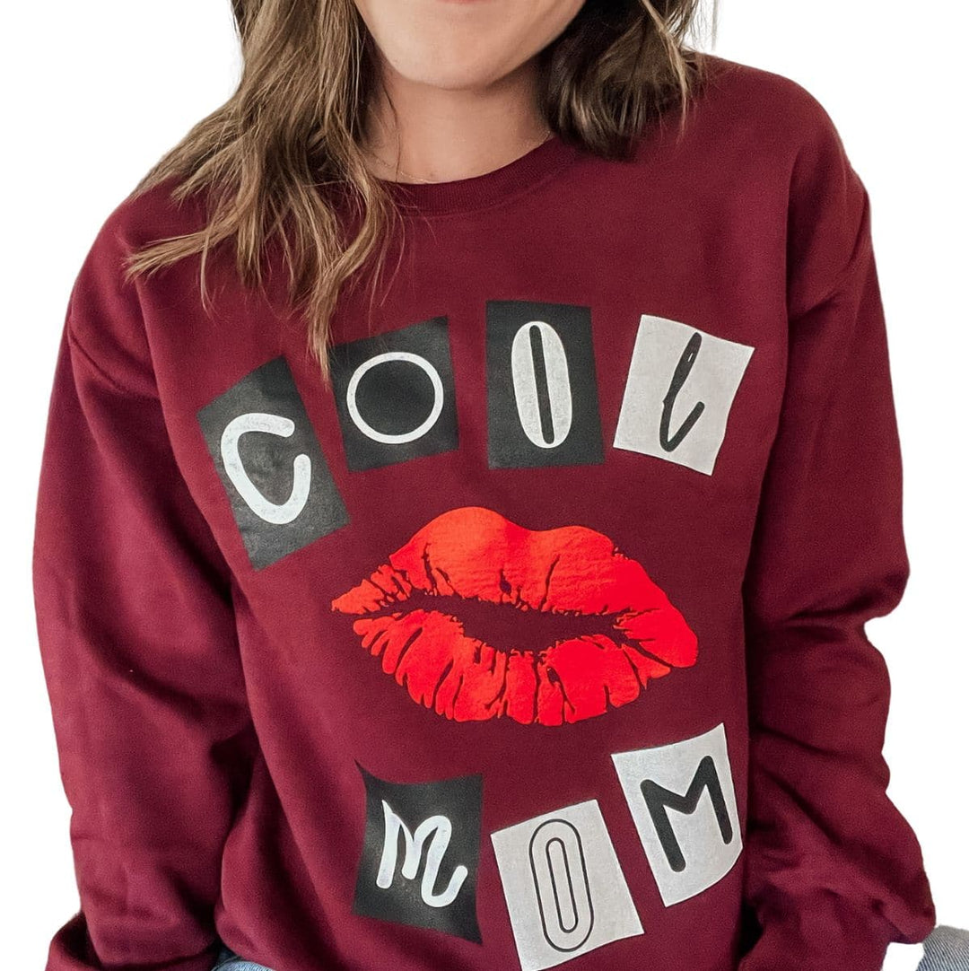Cool Mom Burn Book Sweatshirt - Burgundy