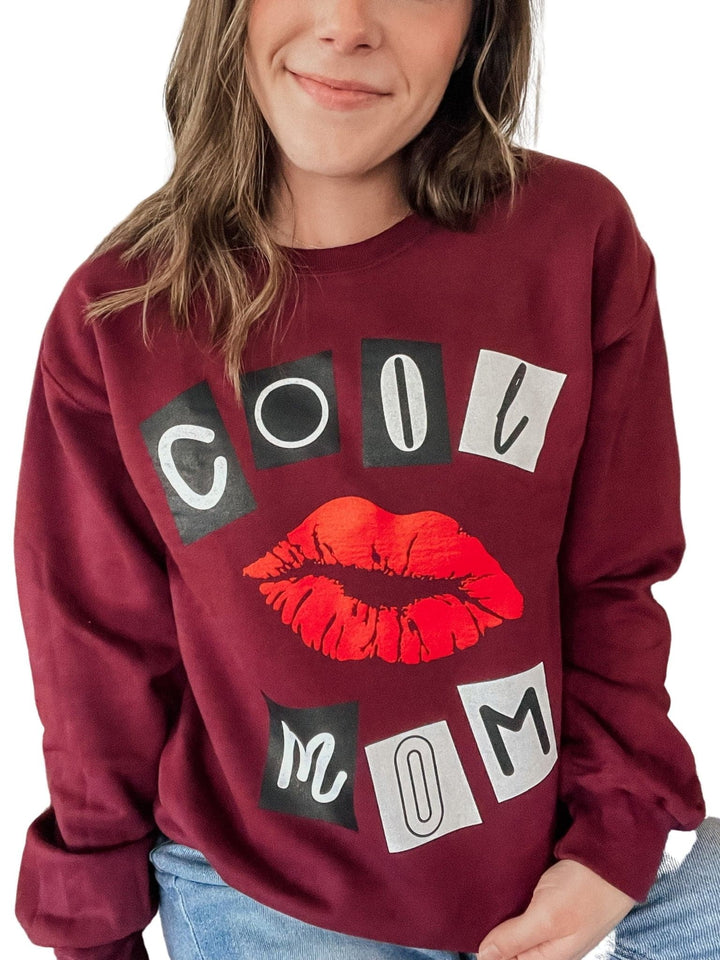 Cool Mom Burn Book Sweatshirt - Burgundy