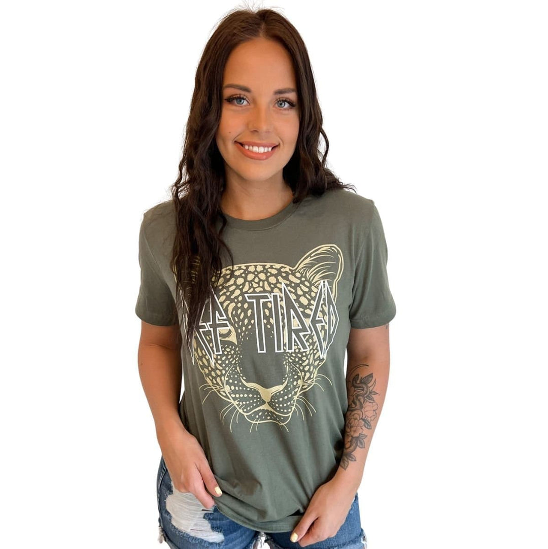 Def Tired Tee - Military Green