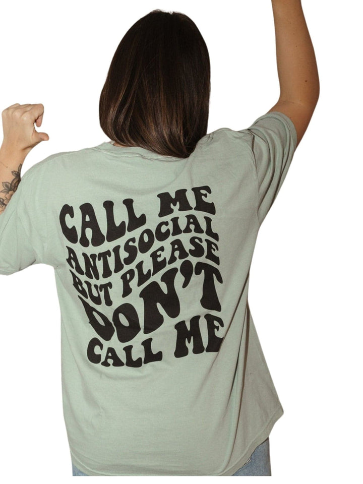 Call Me Antisocial Tee - Bay