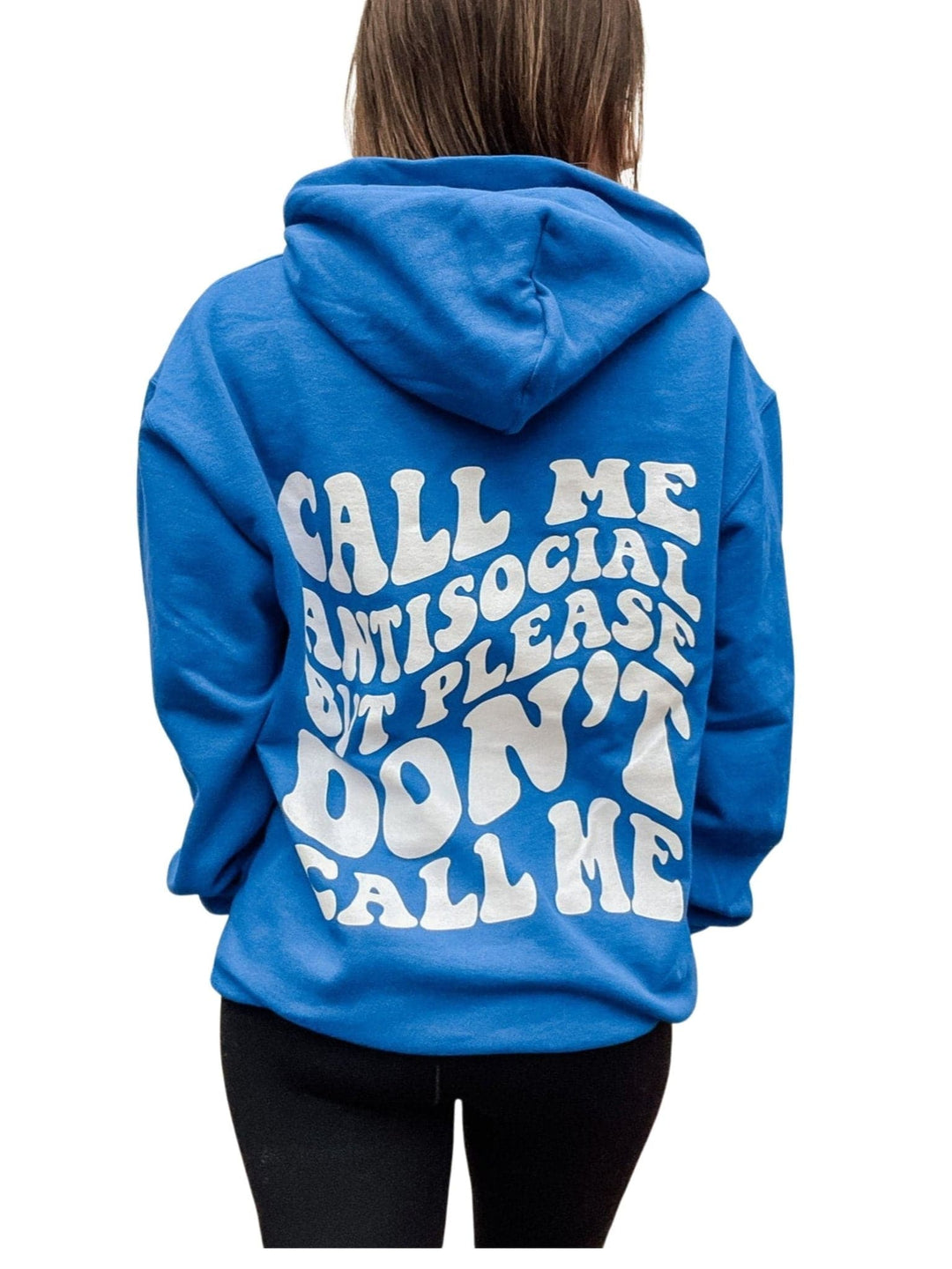 Call Me Antisocial Hoodie - Royal