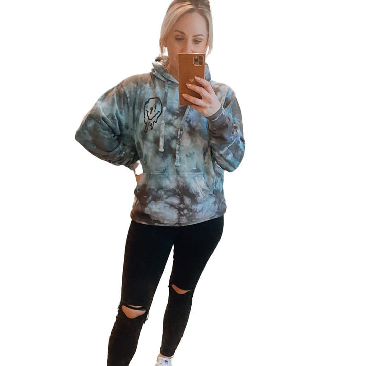 Call Me Antisocial Crinkle Tie Dye Hoodie