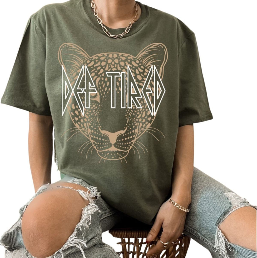 Def Tired Tee - Military Green