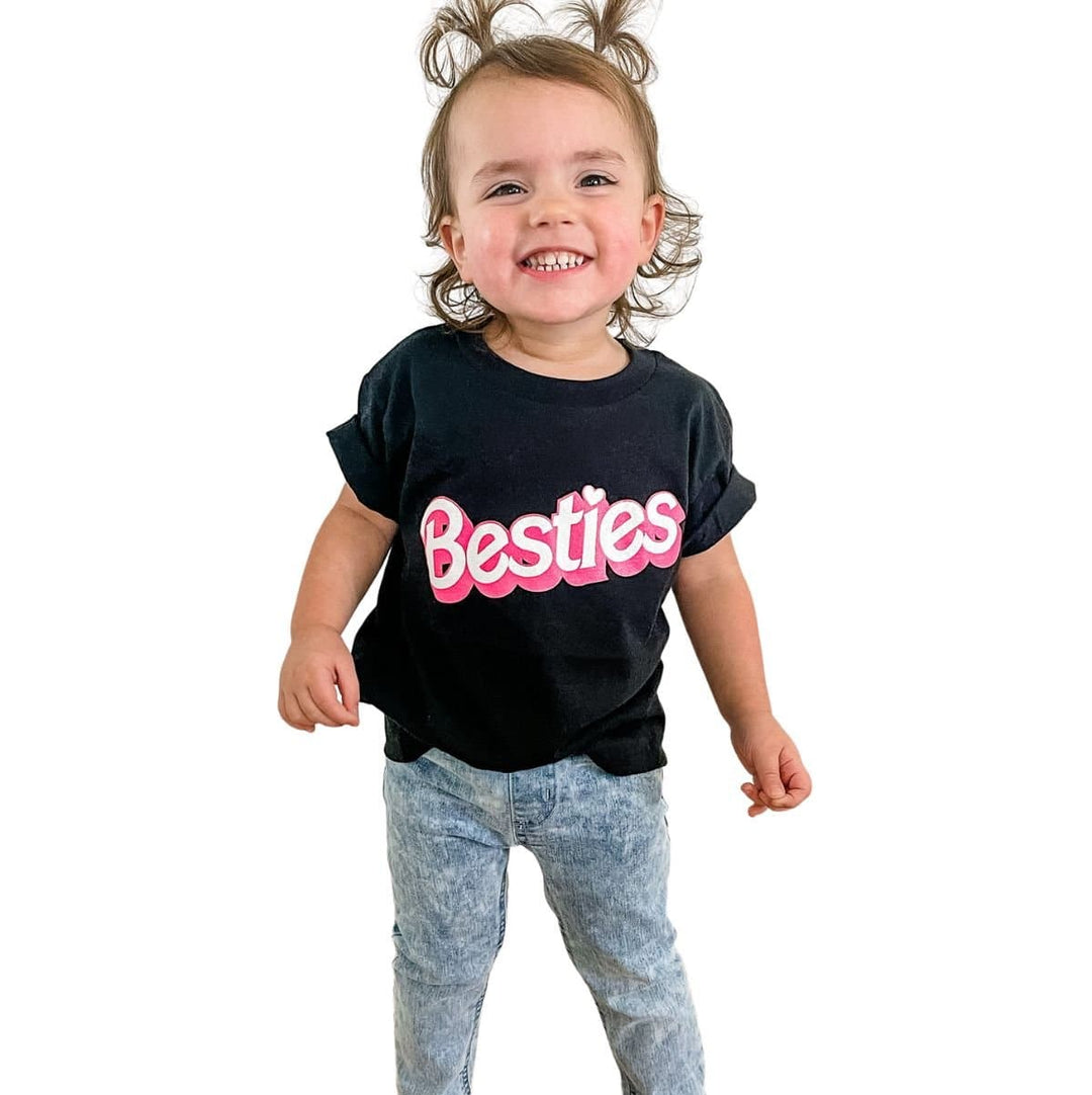 Besties Barbie Kids Tee - Black