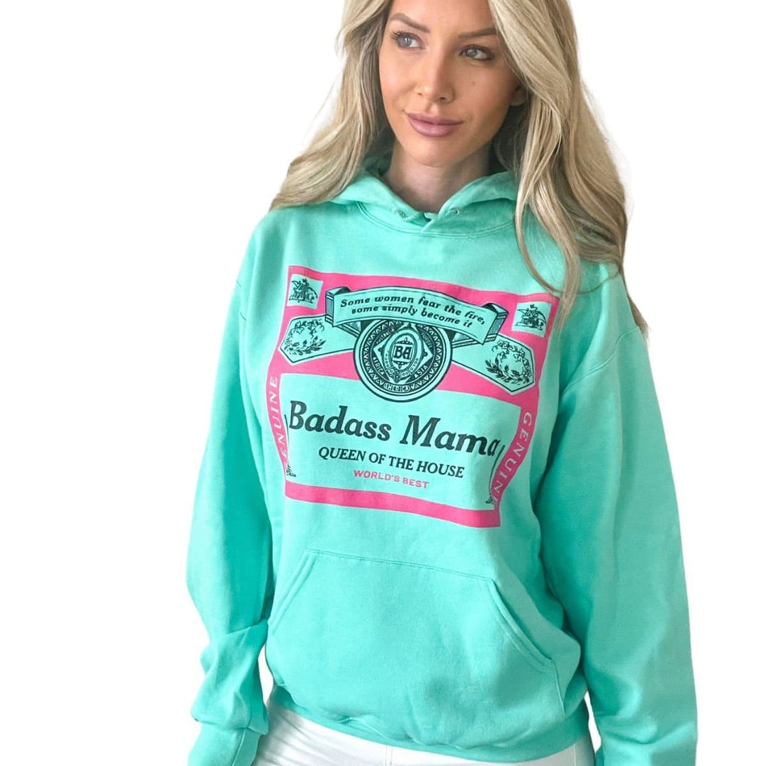 Badass Mama Mint Hoodie