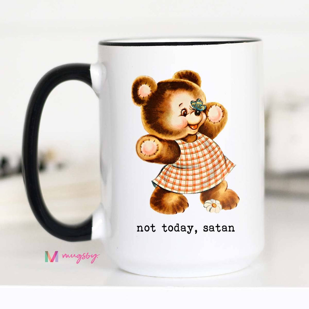 Not Today Satan Teddy Mug