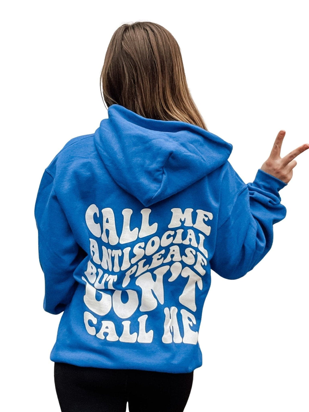 Call Me Antisocial Hoodie - Royal