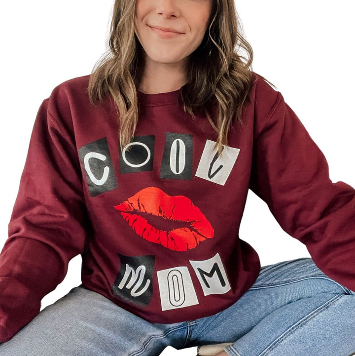 Cool Mom Burn Book Sweatshirt - Burgundy