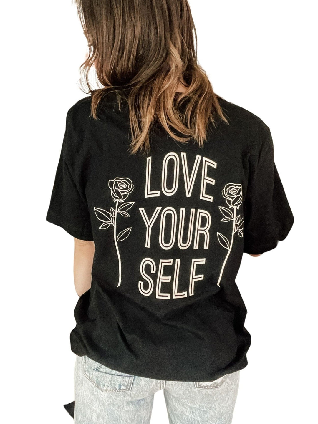 Love Yourself Tee - Black w/ Cream Print