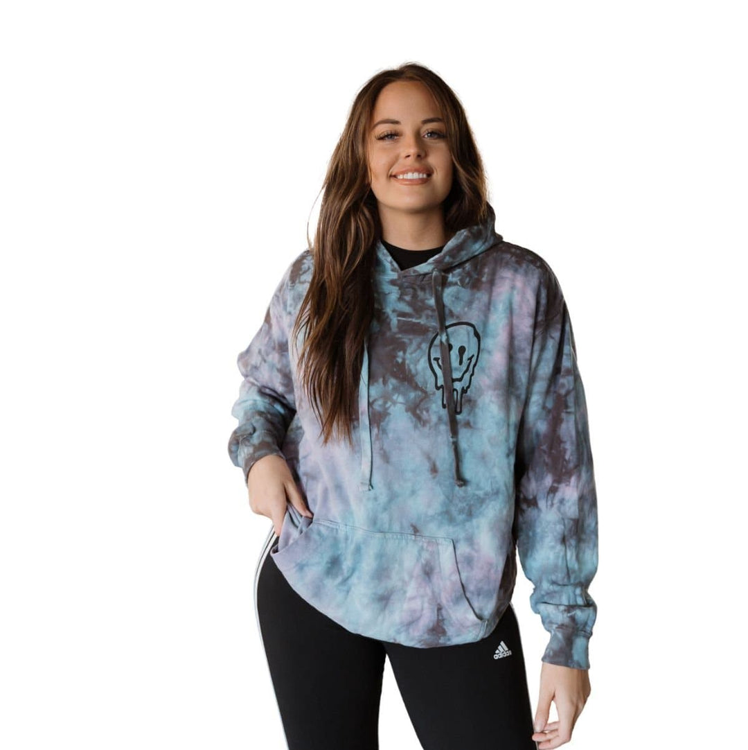 Call Me Antisocial Crinkle Tie Dye Hoodie