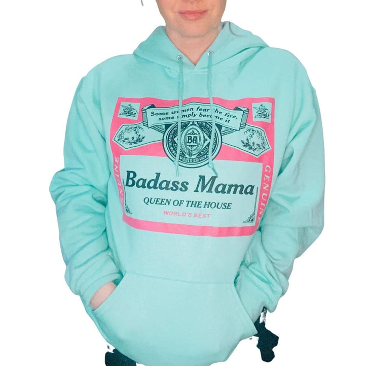 Badass Mama Mint Hoodie