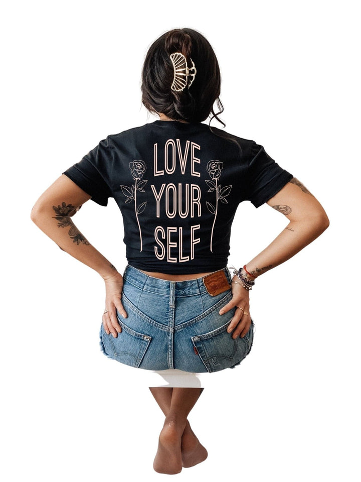 Love Yourself Tee - Black w/ Cream Print