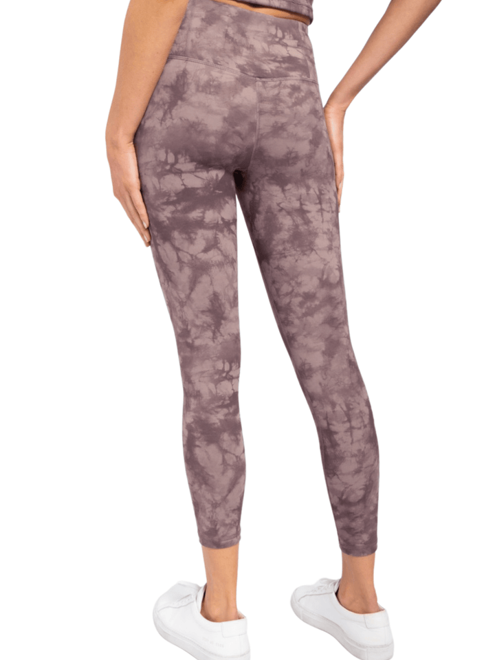 Tie Dye Highwaist Leggings - Bark