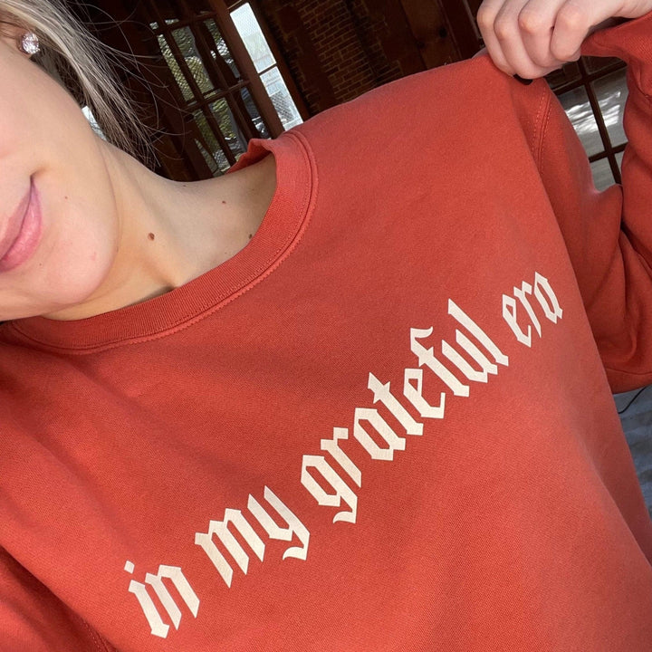 In My Grateful Era Sweatshirt - Amber