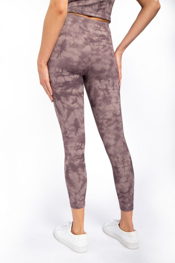 Tie Dye Highwaist Leggings - Bark