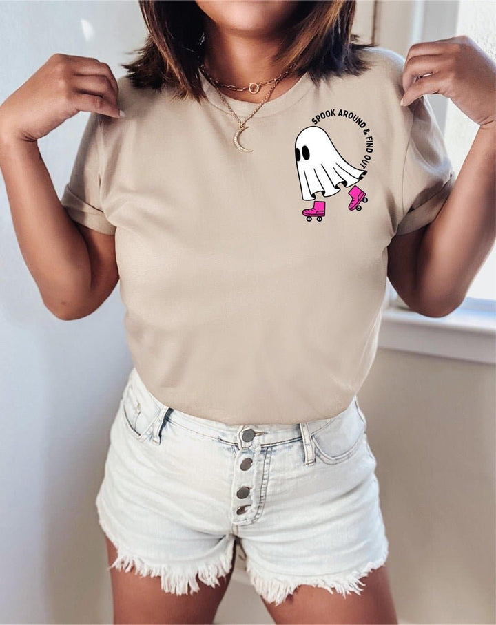 Spook Around Tee - Heathered Tan