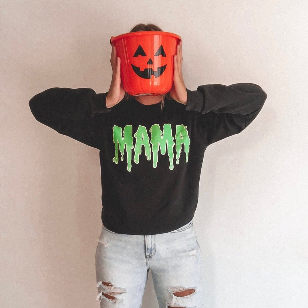 MAMA Slime Sweatshirt w/ Neon Green Print