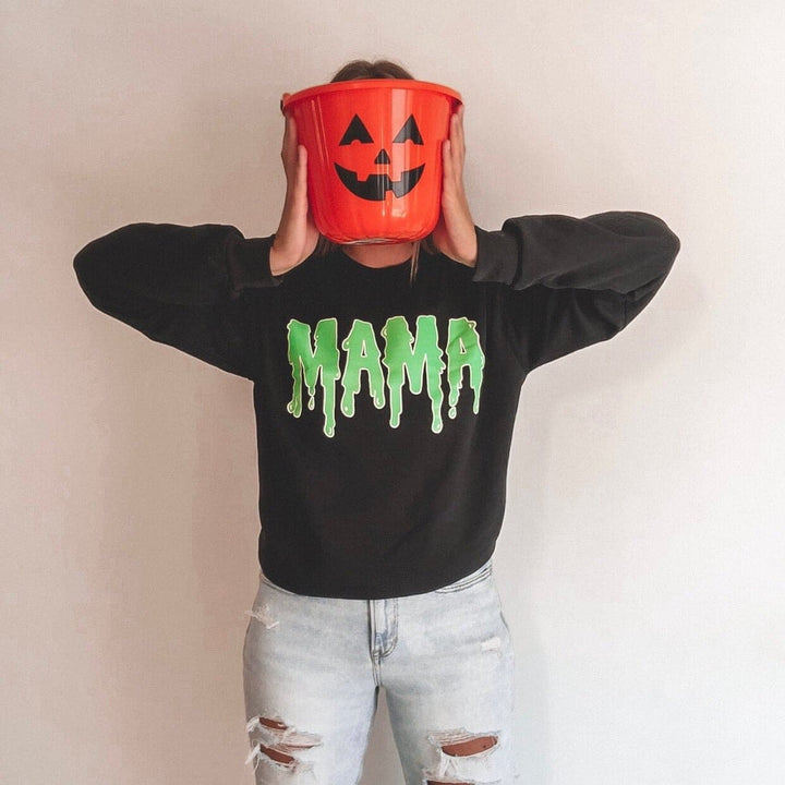 MAMA Slime Sweatshirt w/ Neon Green Print