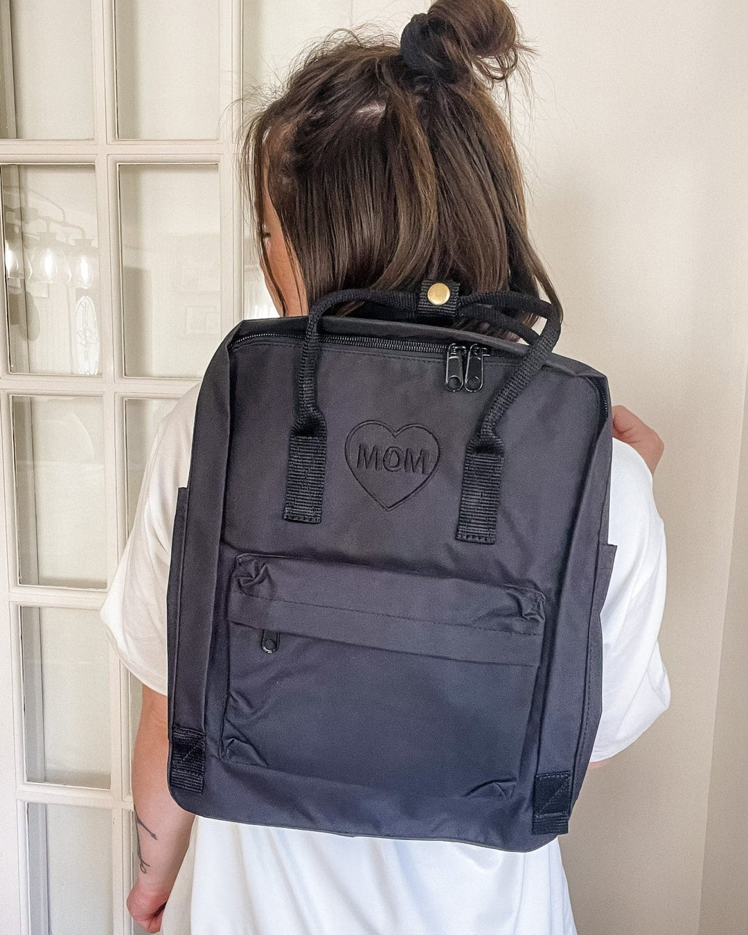 MOM Embroidered Tonal Convertible Backpack *MORE COLORS*