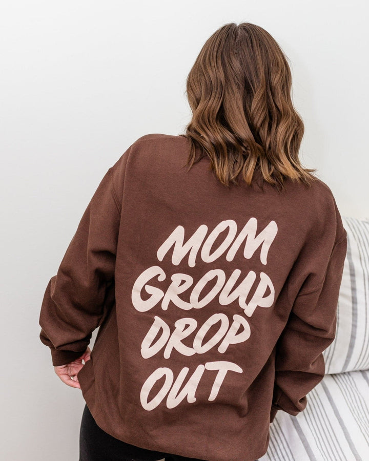 Mom Group Dropout Sweatshirt - Dark Chocolate