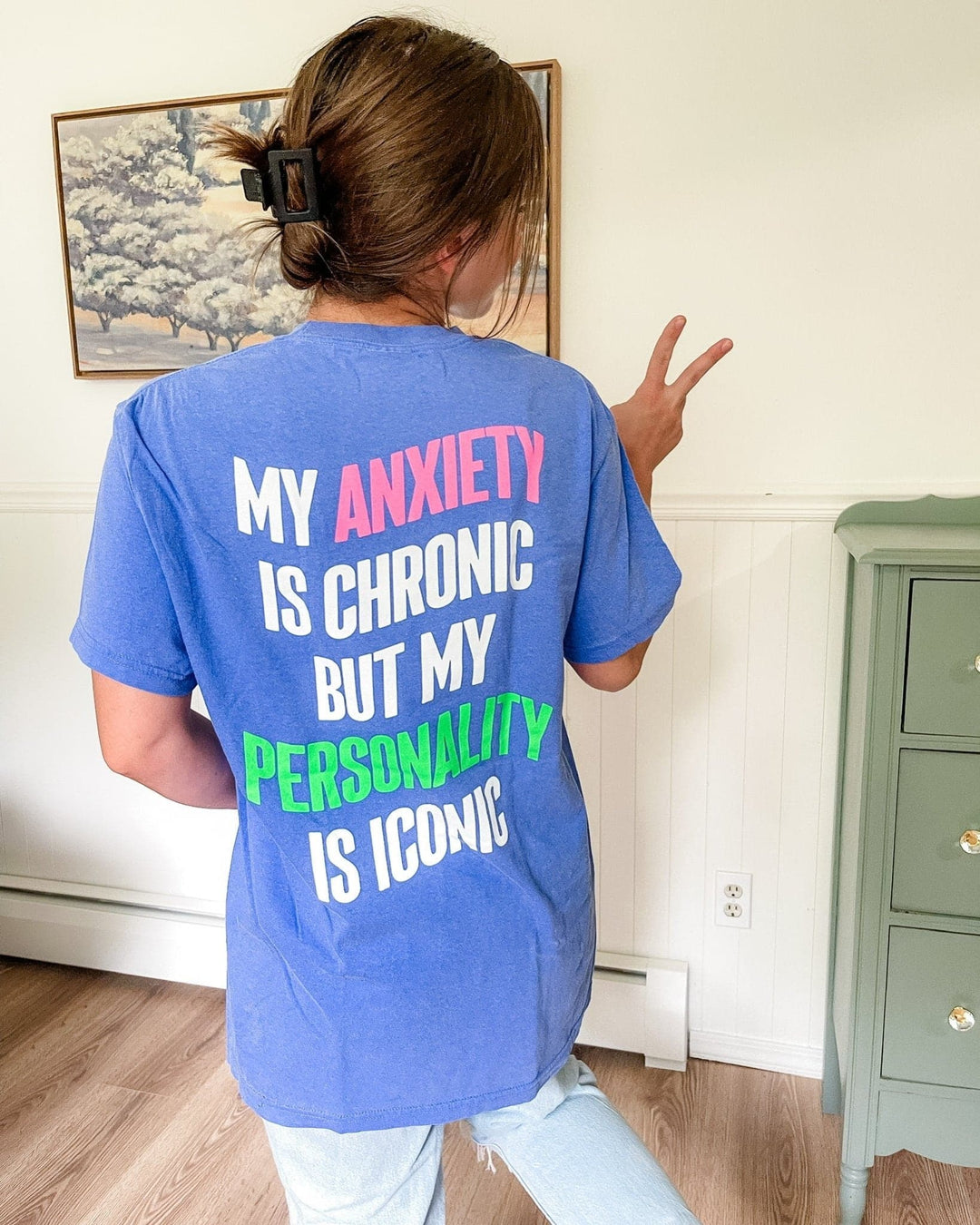 My Anxiety is Chronic Tee - Blue