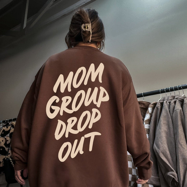 Mom Group Dropout Sweatshirt - Dark Chocolate