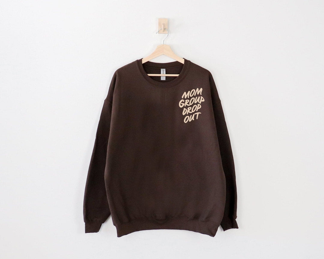 Mom Group Dropout Sweatshirt - Dark Chocolate