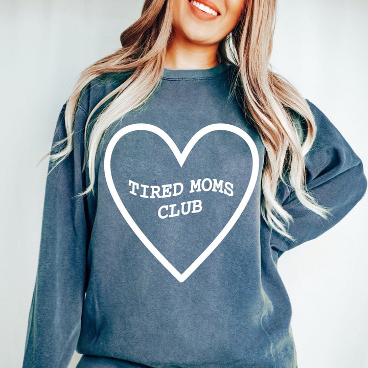 Tired Moms Club Sweatshirt - Denim