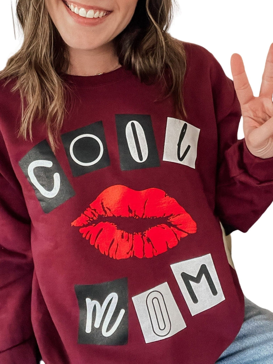 Cool Mom Burn Book Sweatshirt - Burgundy