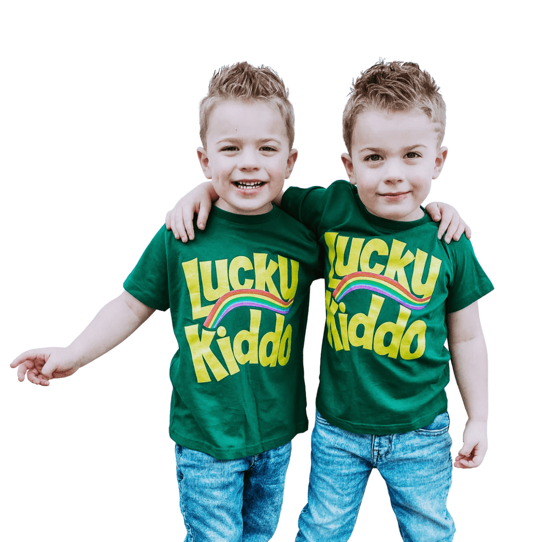 Lucky Kiddo Rainbow Tee - Green