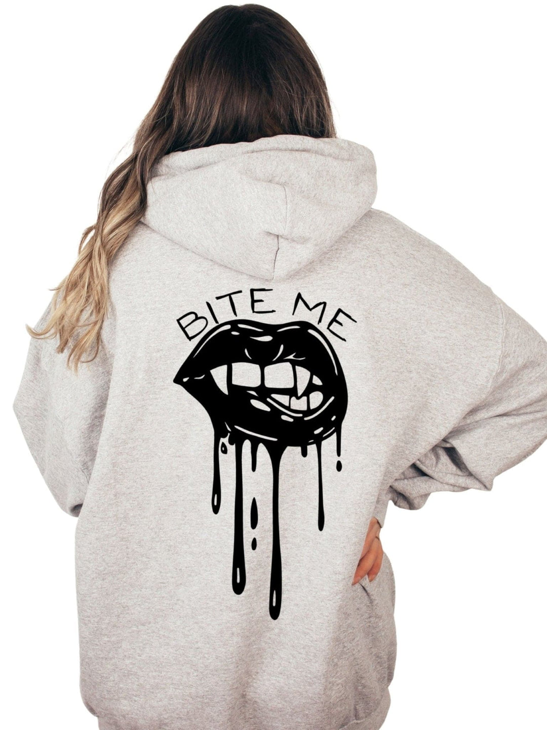 Bite Me Hoodie - Gray