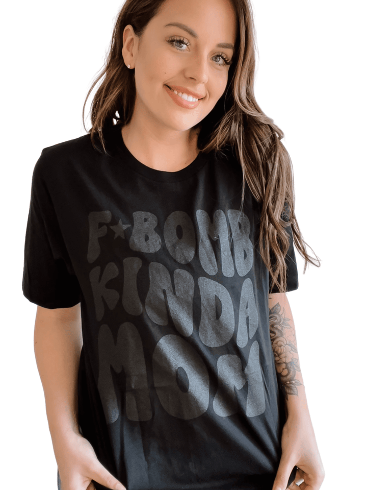 F Bomb Mom Retro Tonal Tee
