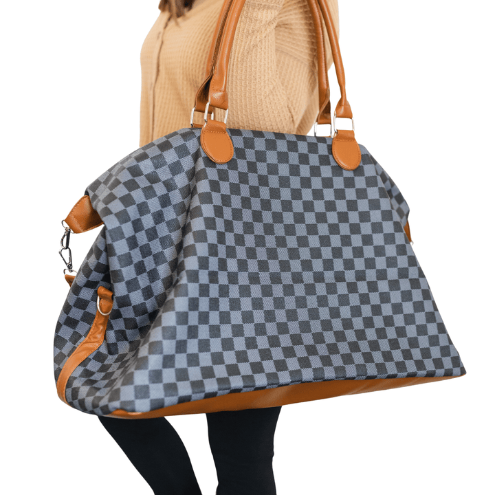 Spencer Plaid Weekender Bag - Black