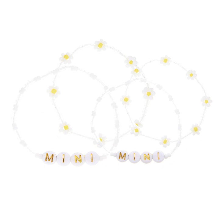 Mama + Mini Daisy Beaded Bracelet Set