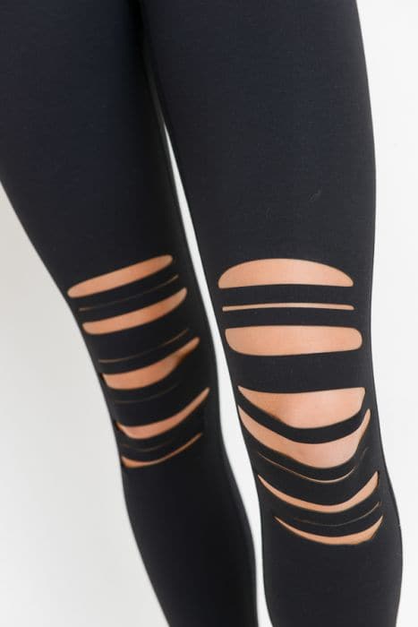 Highwaist Shredded Knee Leggings