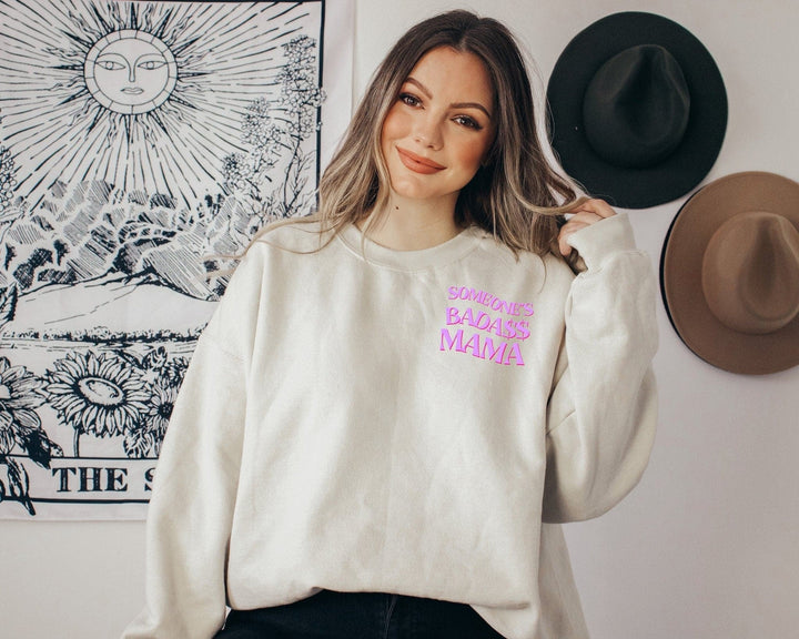 Someone’s Bada$$ Mama Sweatshirt - Sand