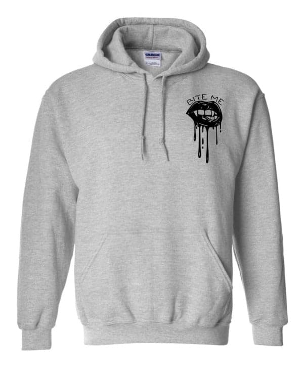 Bite Me Hoodie - Gray