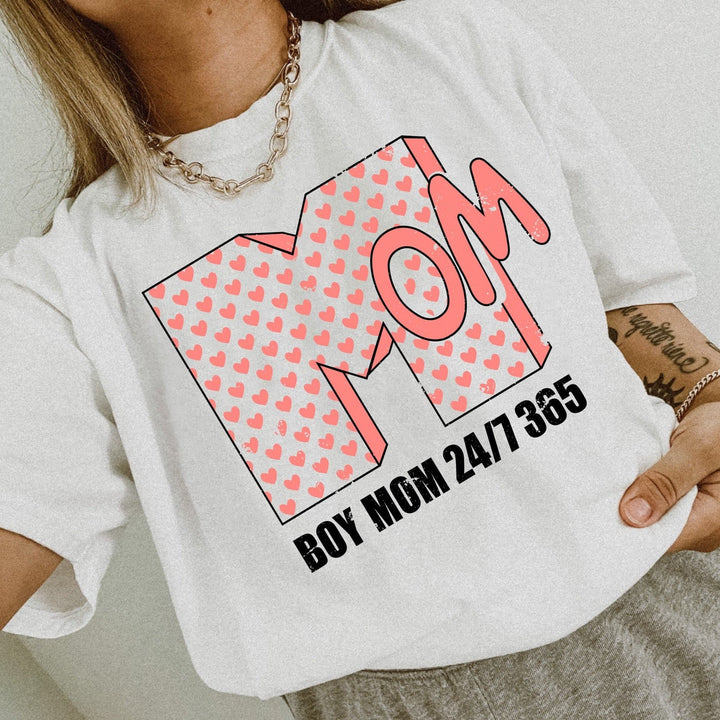 Boy Mom 24/7 365 Tee - White