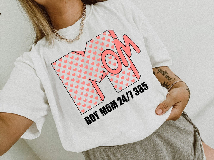 Boy Mom 24/7 365 Tee - White
