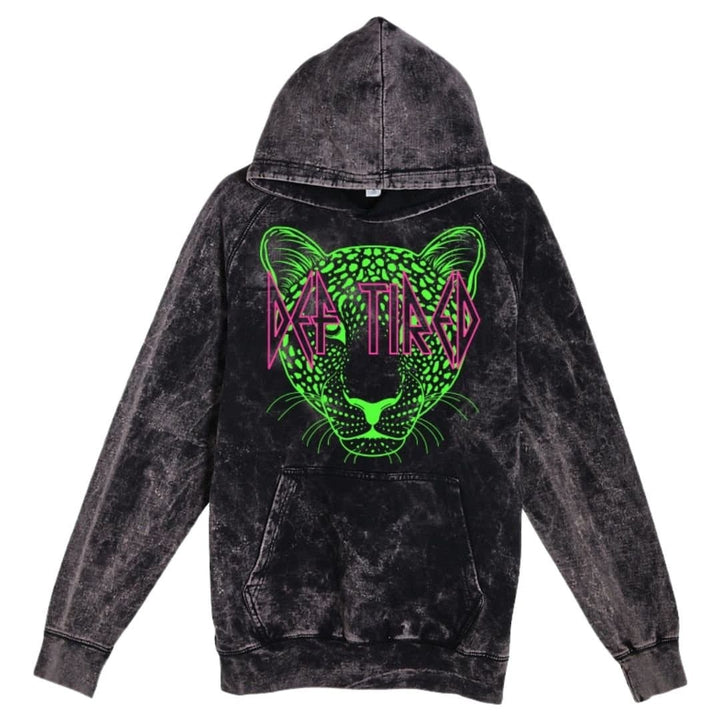 Def Tired Vintage Hoodie - Neon