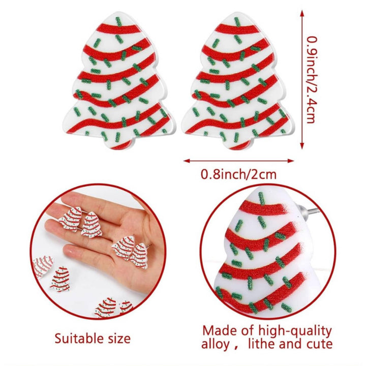 Christmas Tree Cake Earrings