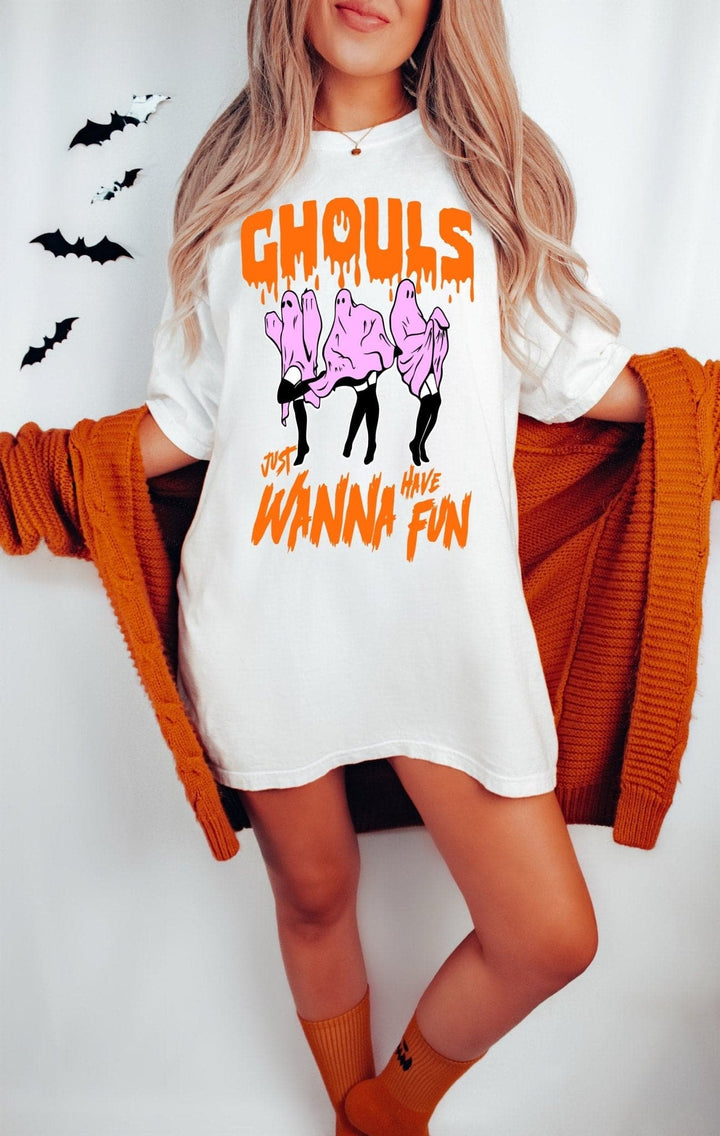 Ghouls Just Wanna Have Fun Tee - White