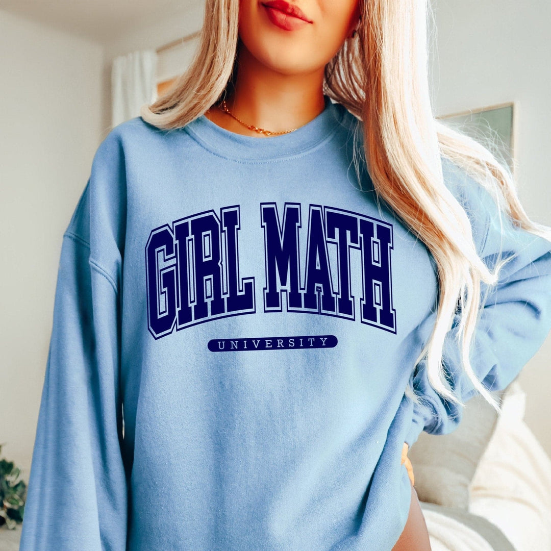 Girl Math University Sweatshirt - Carolina Blue