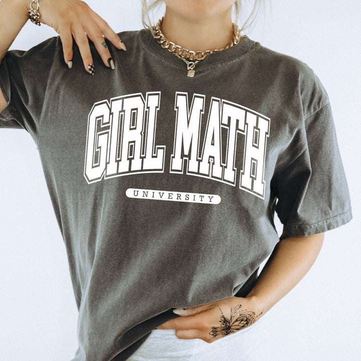 Girl Math University Tee - Pepper