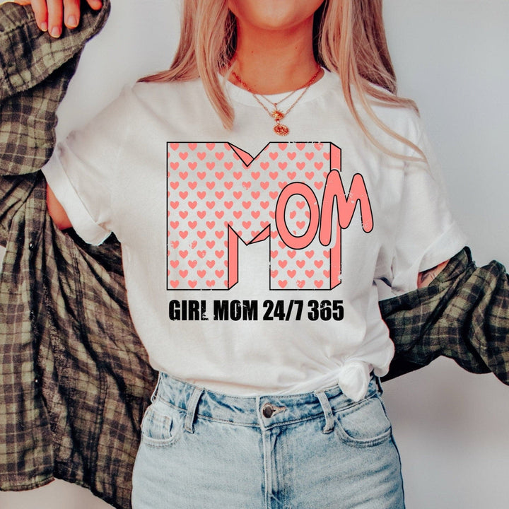 Girl Mom 24/7 365 Tee - White