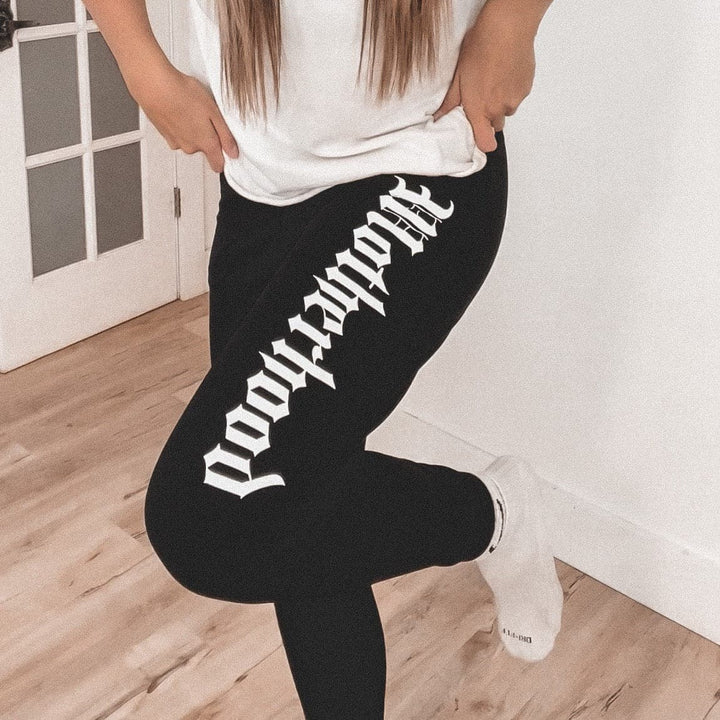 Motherhood Blackletter Joggers - Black