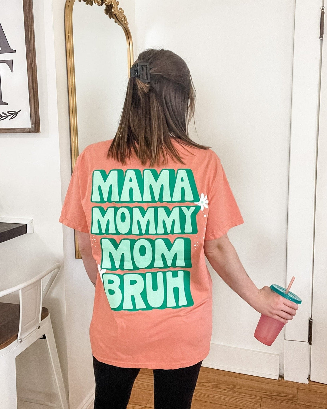 Mama, Mommy, Mom, BRUH Tee - Terracotta