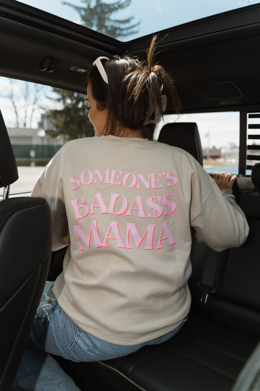 Someone’s Bada$$ Mama Sweatshirt - Sand