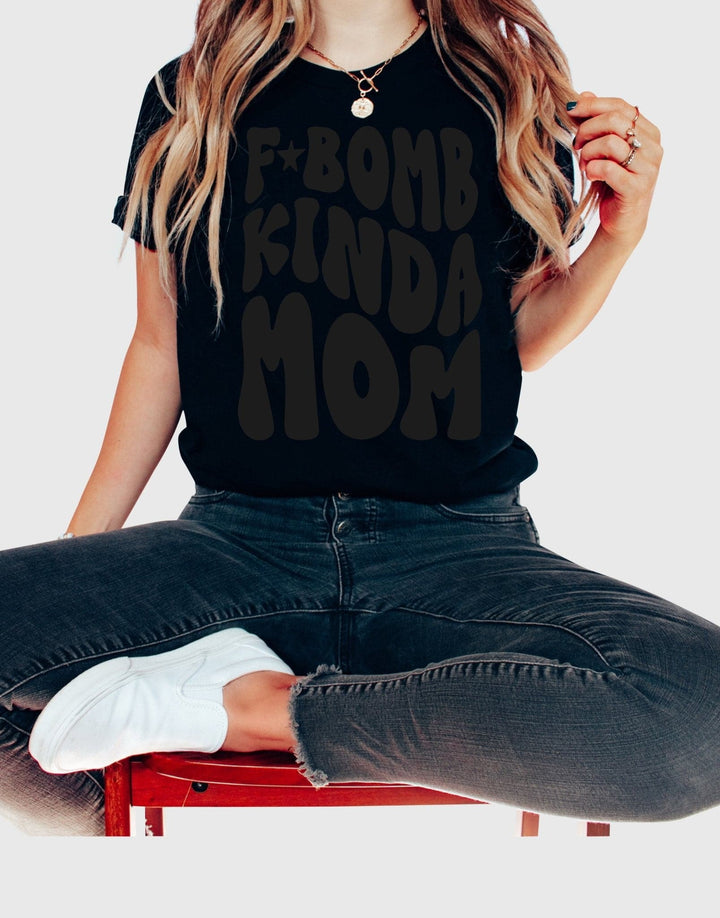 F Bomb Mom Retro Tonal Tee