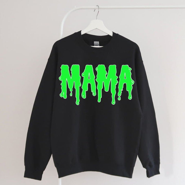 MAMA Slime Sweatshirt w/ Neon Green Print
